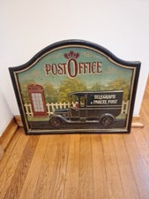Antique Post Office Wall Design With Raised Van And Telephone