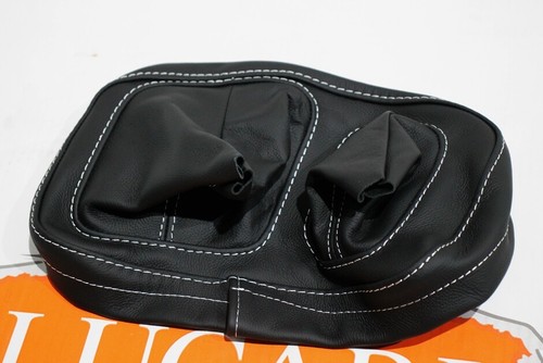 Black leather gear - gaiter, with