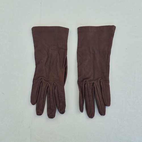 Leather gloves brown womens - 7,