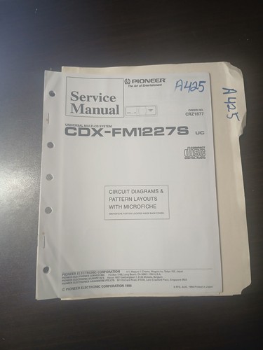 Pioneer cdx fm1227s service - pioneer,