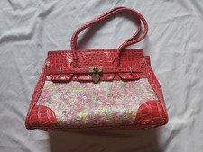 LYDC Faux Leather Handbag Pink