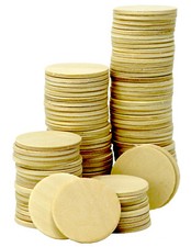 100 Pack -1.5 Inch Round Wood