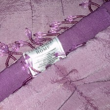 Laura Ashley Amathist  Quilted/Beaded  Bedspread Throw. 78"x 78".