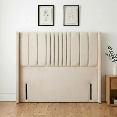 Headboard panelled plush - headboard,
