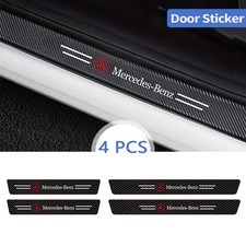 Mercedes door sill car sticker scuff protector anti plate carbon fiber scratch