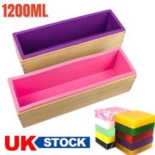 Wood Loaf Soap Moulds with Silicone Mold Cake Making Wooden Box For 1.2kg soap