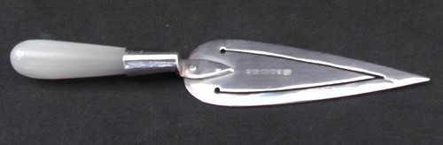 Solid silver trowel bookmark - silver,
