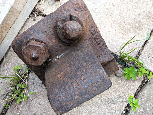 Old railway fish plate from - fish,