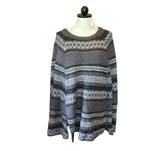 Lane bryant grey fair isle - bryant,