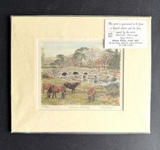 Glyn Martin - Dartmoor Post Bridge - Limited Edition Art Print Numbered & Signed