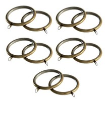 10 X Metal Curtain Hooks Rings