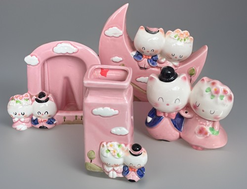 Set cute pink kitty - cute,