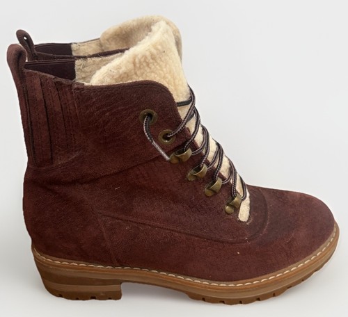 Women burgundy faux - tu,