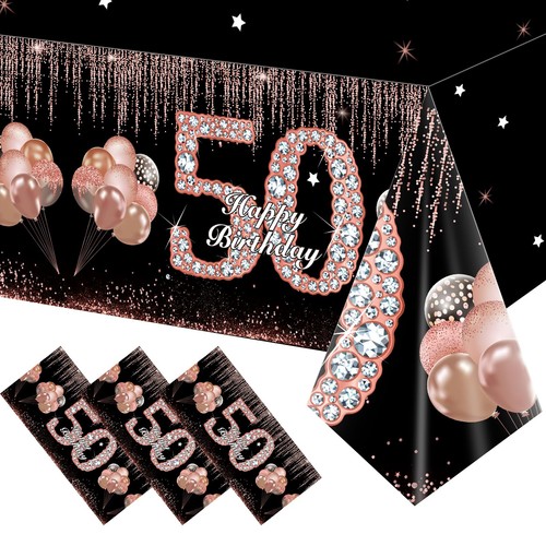 50th birthday tablecloth - 50th,