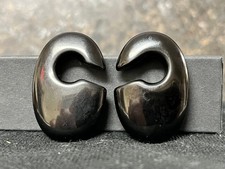 PAIR Black Obsidian Oval