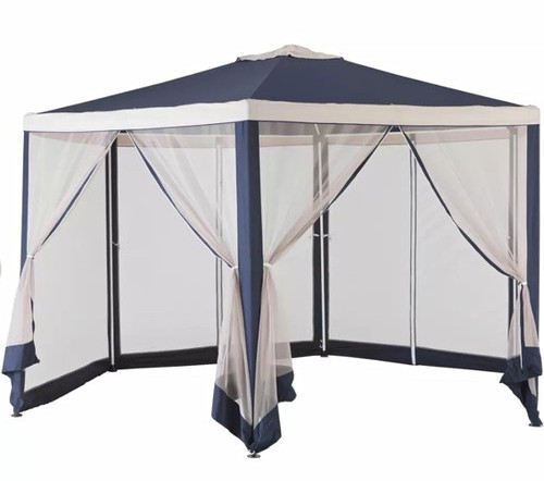 Square blue white gazebo - blue/white, with