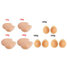 2Pcs Silicone Breast Forms Fake Boobs Prosthesis Waterdrop Shaped Self-adhesive