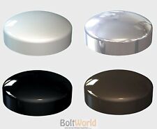 PLASTIC DOME SCREW COVER CAP CHROME WHITE BLACK BROWN - PLASTIDOME CAPS