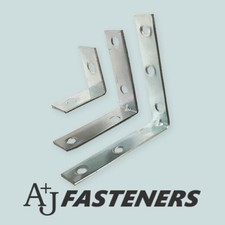DISCOUNTED - CORNER BRACE ANGLE BRACKET ALL SIZES L RIGHT ANGLE BZP STEEL