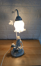 Vintage angel and woman Sculpture Deco Lamp Rosa