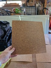 Six vintage cork place mats