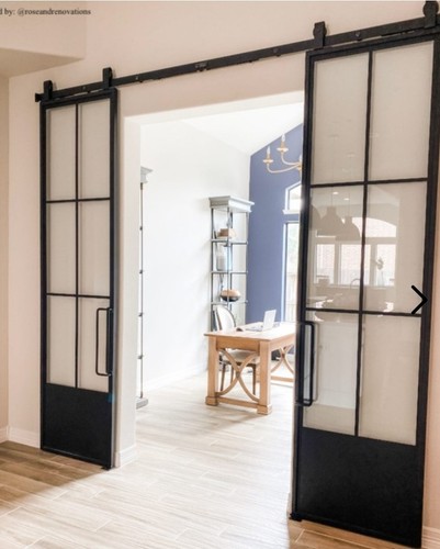 Steel barn doors glass - barn,