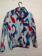 Patagonia Synchilla Snap-T Fleece – Size XS – Feather Print