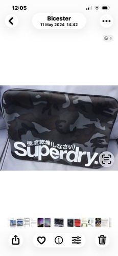 Superdry zipped laptop bag - bag, in