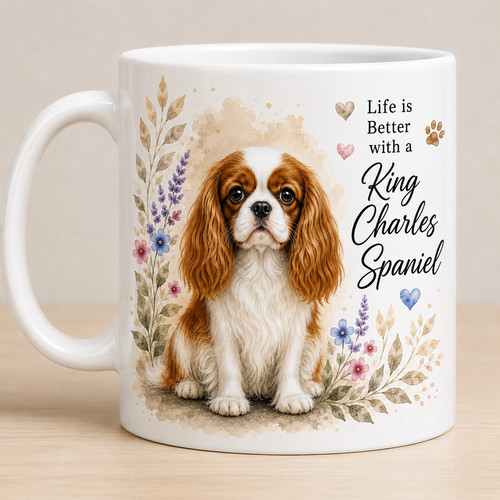 King charles spaniel mug - mug, |