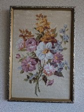 Vintage Floral Needlepoint