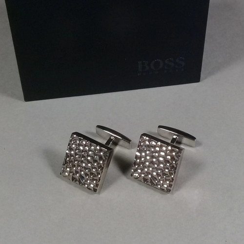 Hugo boss cufflinks silver - boss,