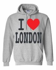 I LOVE LONDON GREY HOODIE