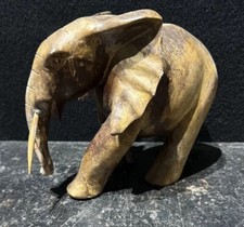 Vintage Wooden Carved Elephant