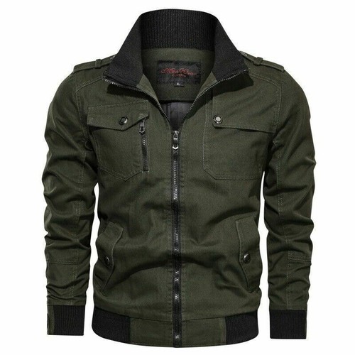 Men cargo military jacket warm - men,