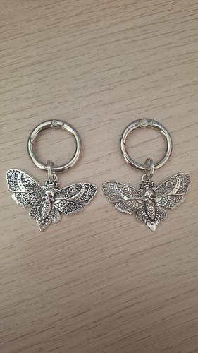 Silver death head moth boot - death,