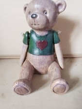 Wooden Sitting Bear Ornament