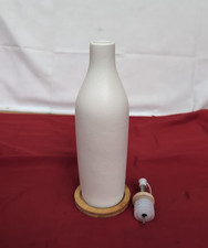Matte Ceramic Olive Oil Dispenser Bottle with Spout, 17 Oz for Kitchen White
