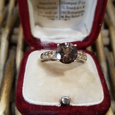 925 Sterling Silver Ring Smoky