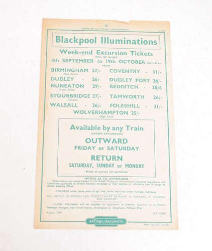Railway handbill blackpool - railway,
