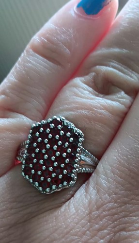 Anthill garnet sterling silver - garnet,