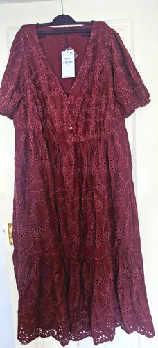 Brown broderie maxi dress - 🤎,