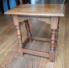 CC41 WW2 Utility Furniture Oak Side Table / Stool Lovely Well Made Condition