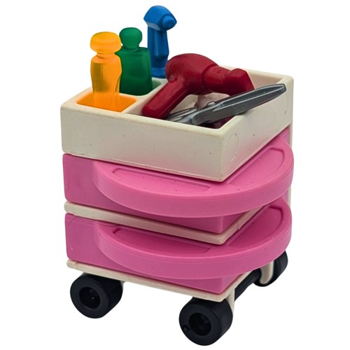 Playmobil lot table - , white/pink