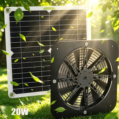 Solar panel powered fan 20w - solar,