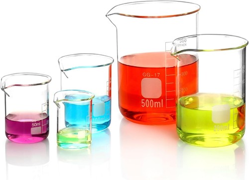 Glass beakers 25ml 50ml - glass,