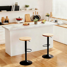 Bamboo Black Bar Stools Set of