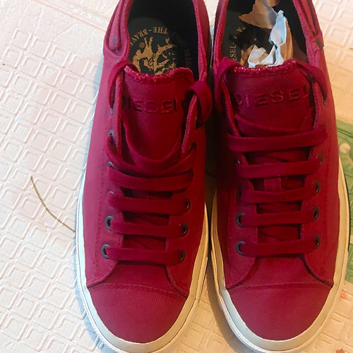 Diesel men red low top - red,