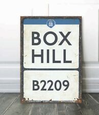 Vintage Style Tour Of Britain Road Race Box Hill Cycling Sign