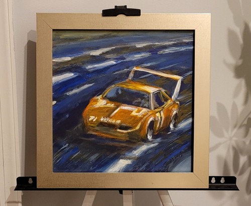 1970 nascar oil painting - nascar,