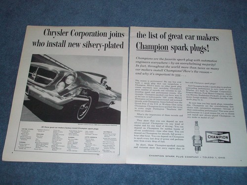 1962 champion spark plugs - 1962,